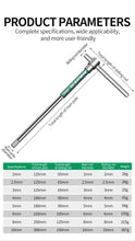 Load image into Gallery viewer, T/L 2.5/3/4/5/6/8/10mm Torx Screwdriver T Type Allen Hex Wrench Chrome Spanner T-shaped Hand Tool Extended T-Socket Wrench