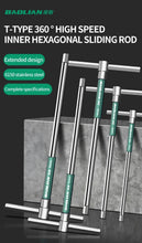 Load image into Gallery viewer, T/L 2.5/3/4/5/6/8/10mm Torx Screwdriver T Type Allen Hex Wrench Chrome Spanner T-shaped Hand Tool Extended T-Socket Wrench