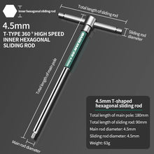 Load image into Gallery viewer, T/L 2.5/3/4/5/6/8/10mm Torx Screwdriver T Type Allen Hex Wrench Chrome Spanner T-shaped Hand Tool Extended T-Socket Wrench