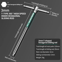 Load image into Gallery viewer, T/L 2.5/3/4/5/6/8/10mm Torx Screwdriver T Type Allen Hex Wrench Chrome Spanner T-shaped Hand Tool Extended T-Socket Wrench
