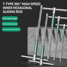Load image into Gallery viewer, T/L 2.5/3/4/5/6/8/10mm Torx Screwdriver T Type Allen Hex Wrench Chrome Spanner T-shaped Hand Tool Extended T-Socket Wrench
