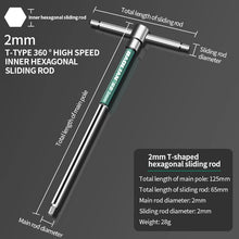 Load image into Gallery viewer, T/L 2.5/3/4/5/6/8/10mm Torx Screwdriver T Type Allen Hex Wrench Chrome Spanner T-shaped Hand Tool Extended T-Socket Wrench
