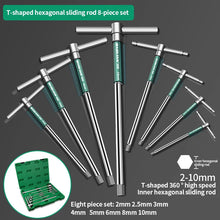 Load image into Gallery viewer, T/L 2.5/3/4/5/6/8/10mm Torx Screwdriver T Type Allen Hex Wrench Chrome Spanner T-shaped Hand Tool Extended T-Socket Wrench
