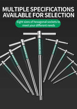 Load image into Gallery viewer, T/L 2.5/3/4/5/6/8/10mm Torx Screwdriver T Type Allen Hex Wrench Chrome Spanner T-shaped Hand Tool Extended T-Socket Wrench
